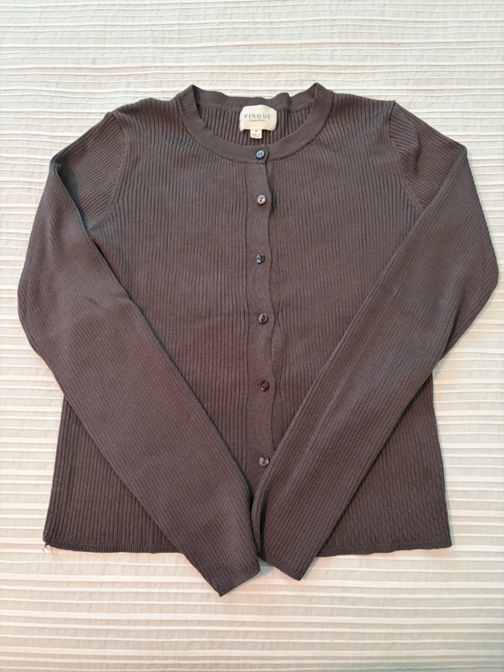 PINQUE Shiny Gray Cardigan